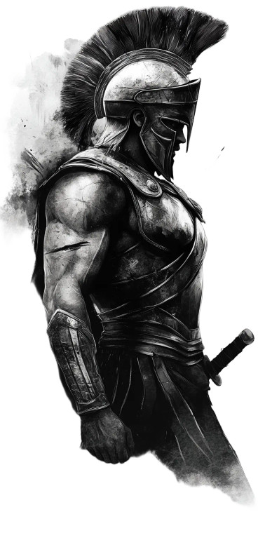 Spartan Warrior Vector Vinyl Car Decal Sticker – Waterproof & UV-Resistant 8"