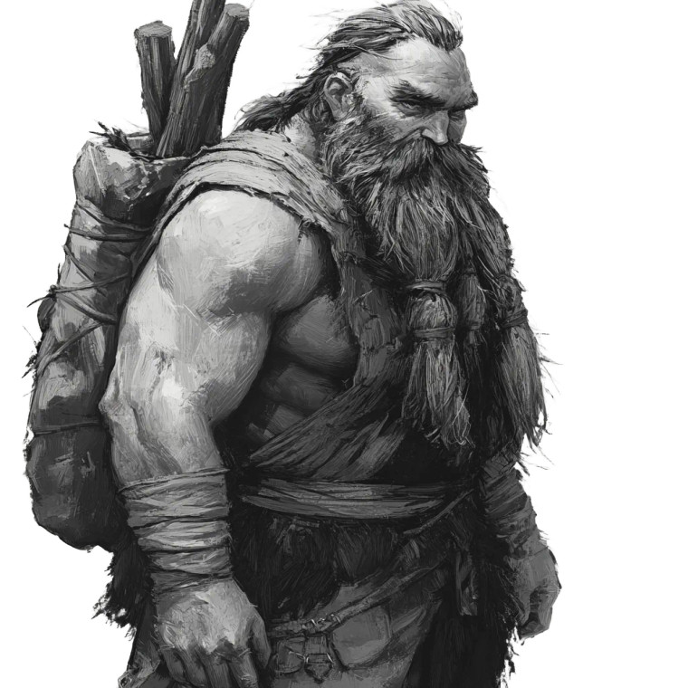 Woodcutter Style Man Vinyl Car Decal Sticker – Waterproof & UV-Resistant 8"