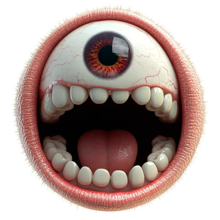 Pixar Eye Mouth Vinyl Car Decal Sticker – Waterproof & UV-Resistant 8"