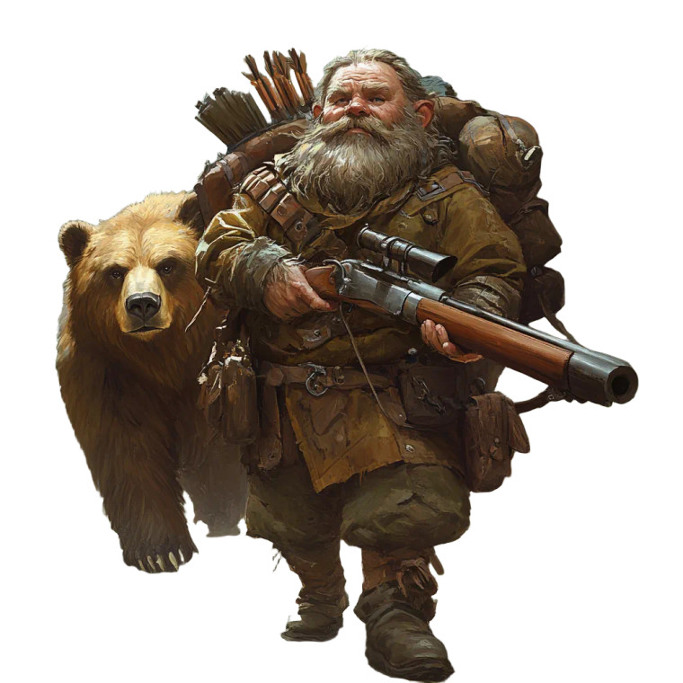 Dwarf Ranger Companion Vinyl Car Decal Sticker – Waterproof & UV-Resistant 8"