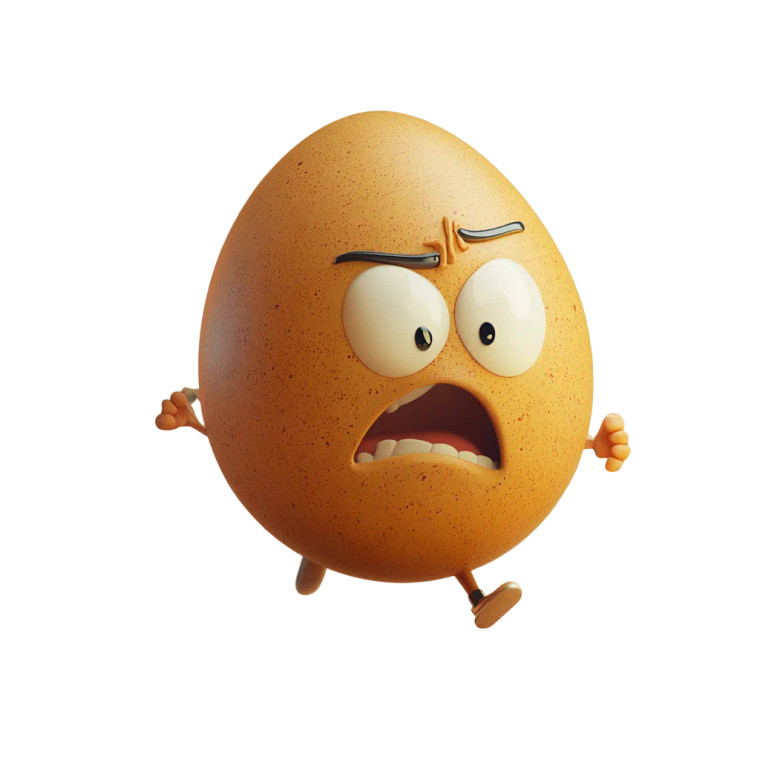 Sprinting Cartoon Egg Vinyl Car Decal Sticker – Waterproof & UV-Resistant 8"