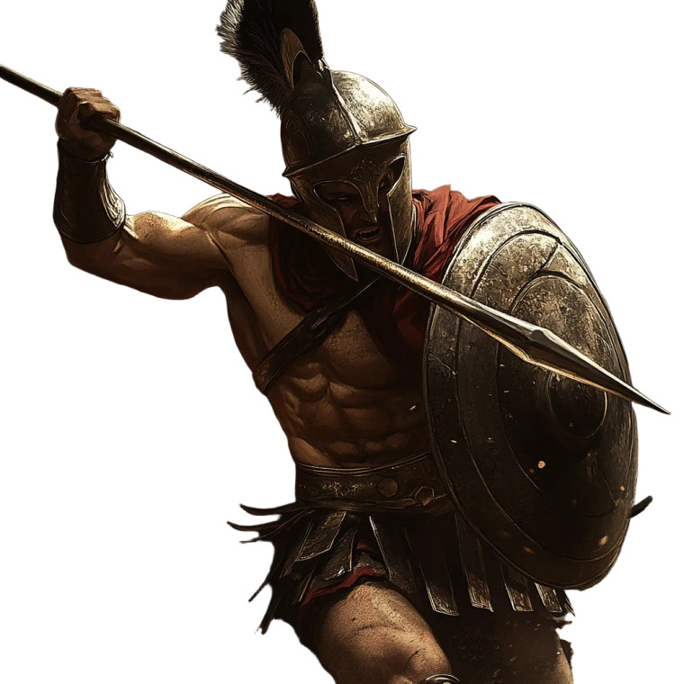 Spartan Warrior Attack V2 Vinyl Car Decal Sticker – Waterproof & UV-Resistant 8"