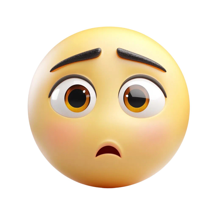 3D Afraid Emoji Vinyl Car Decal Sticker – Waterproof & UV-Resistant 8"