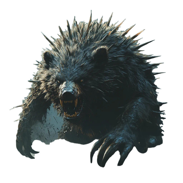 Mutated Bear-Hedgehog Vinyl Car Decal Sticker – Waterproof & UV-Resistant 8"