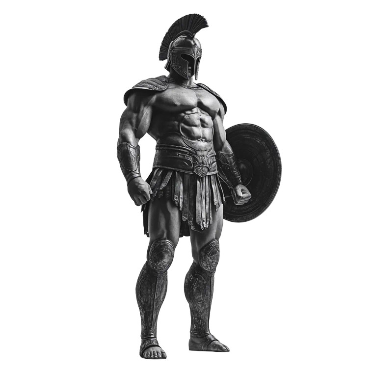 Spartan Gladiator V2 Vinyl Car Decal Sticker – Waterproof & UV-Resistant 8"