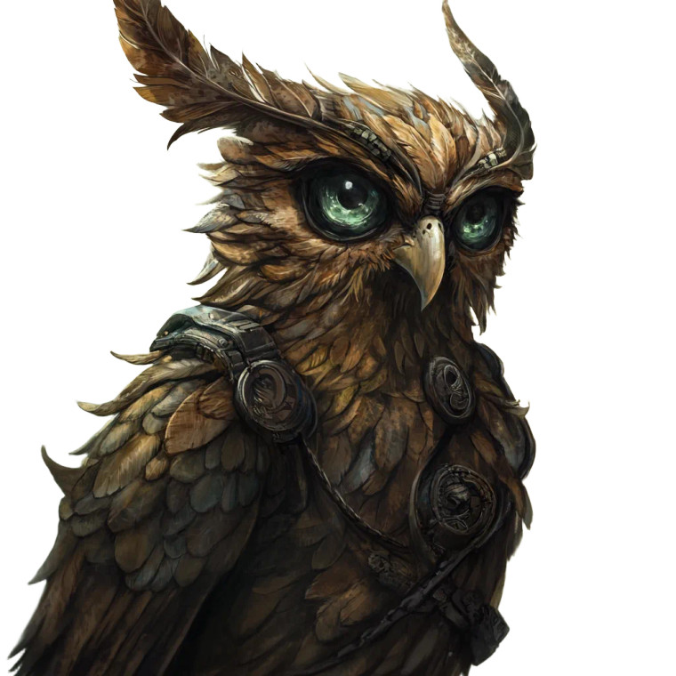 Owl Humanoid Vinyl Car Decal Sticker – Waterproof & UV-Resistant 8"