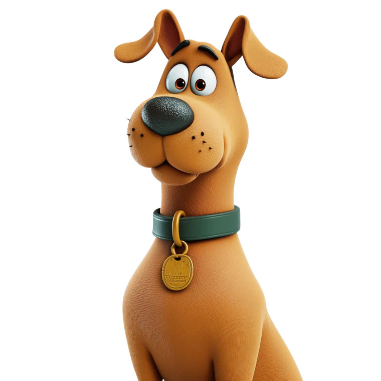 3D Realistic Scooby Doo Vinyl Car Decal Sticker – Waterproof & UV-Resistant 8"