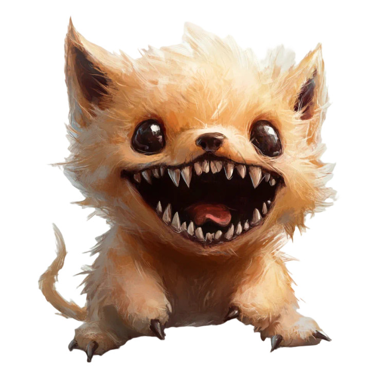 Puppy Monster Vinyl Car Decal Sticker – Waterproof & UV-Resistant 8"