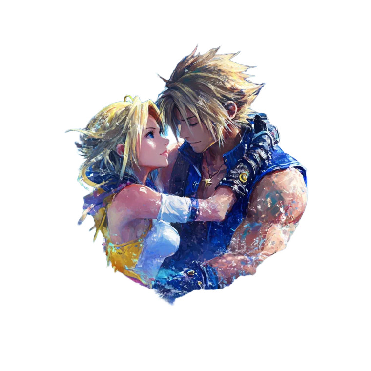 Yuna And Tidus Vinyl Car Decal Sticker – Waterproof & UV-Resistant 8"