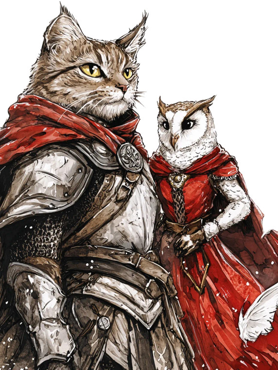 Tabby Cat Knight Vinyl Car Decal Sticker – Waterproof & UV-Resistant 8"