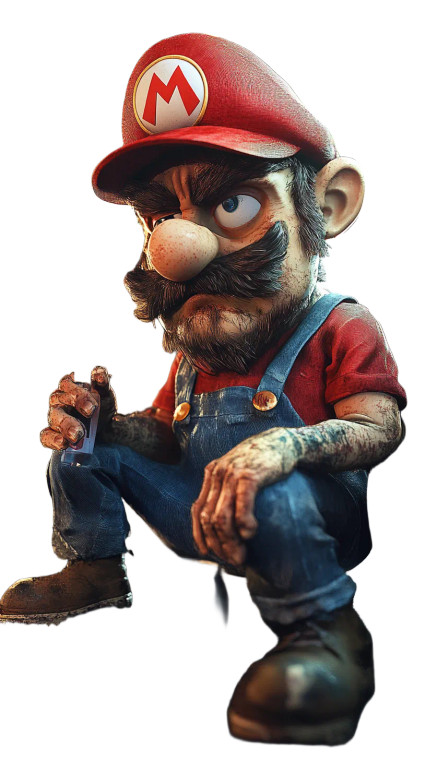 Sleazy Mario Vinyl Car Decal Sticker – Waterproof & UV-Resistant 8"