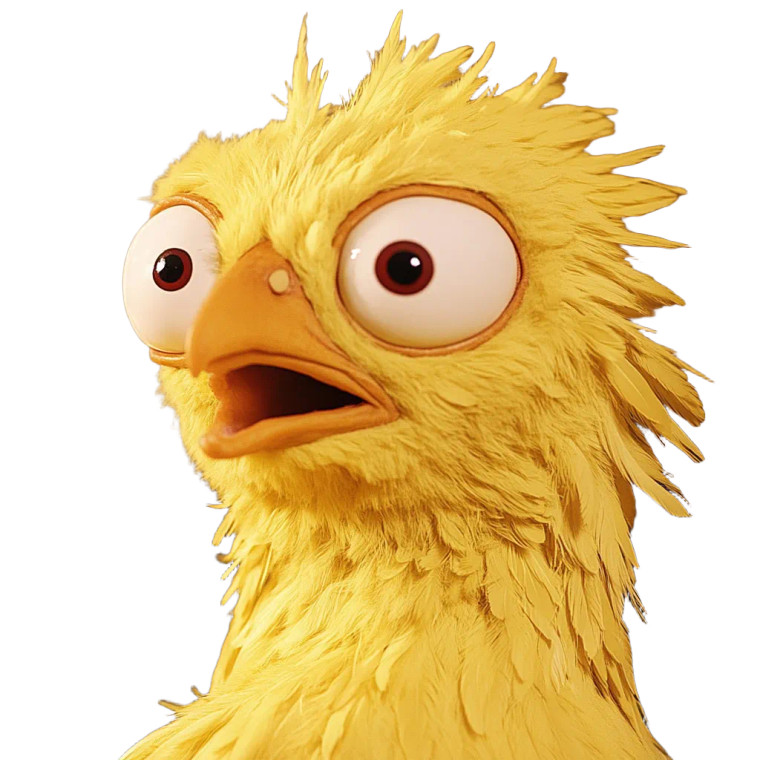 Confused Chicken Vinyl Car Decal Sticker – Waterproof & UV-Resistant 8"