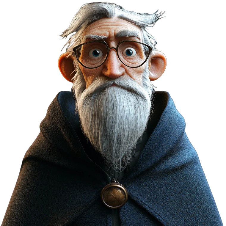 Time-Travelling Wizard Vinyl Car Decal Sticker – Waterproof & UV-Resistant 8"