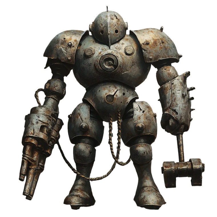 Fantasy Iron Golem Vinyl Car Decal Sticker – Waterproof & UV-Resistant 8"