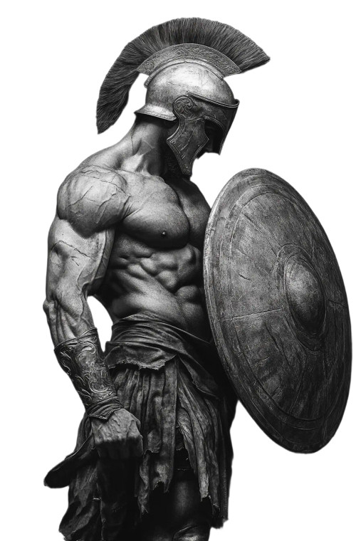 Spartan With Shield V2 Vinyl Car Decal Sticker – Waterproof & UV-Resistant 8"