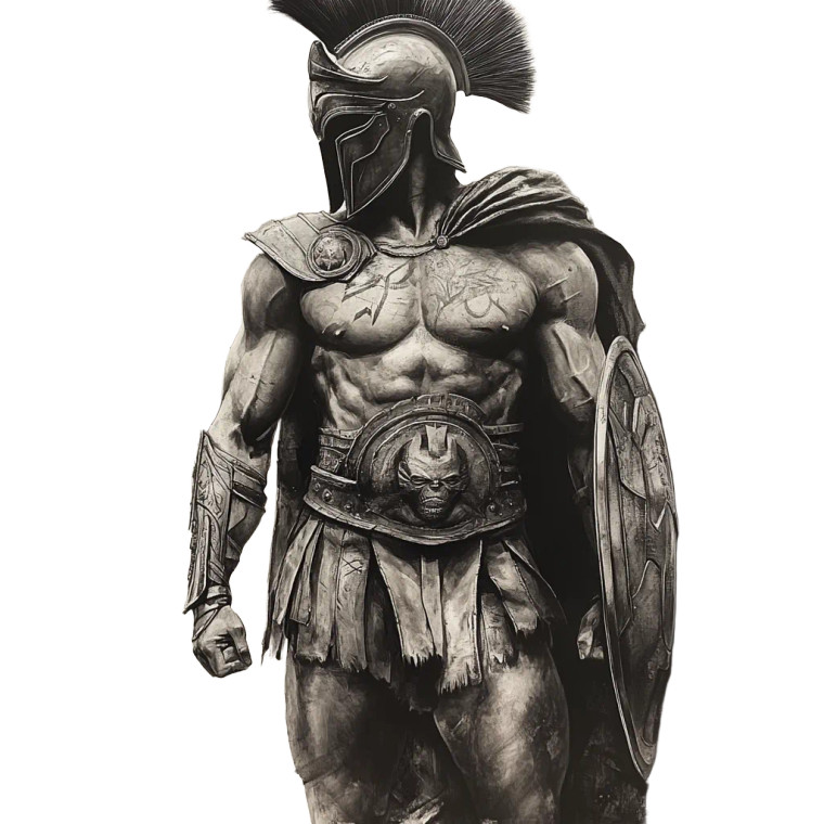 Spartan Warrior V45 Vinyl Car Decal Sticker – Waterproof & UV-Resistant 8"