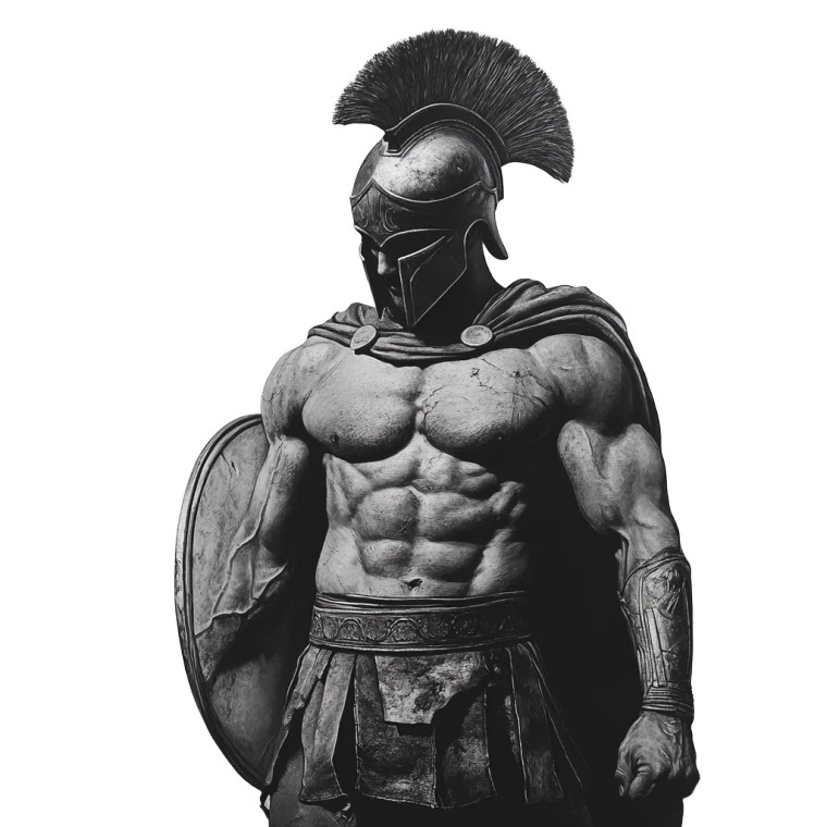 Spartan Warrior V44 Vinyl Car Decal Sticker – Waterproof & UV-Resistant 8"