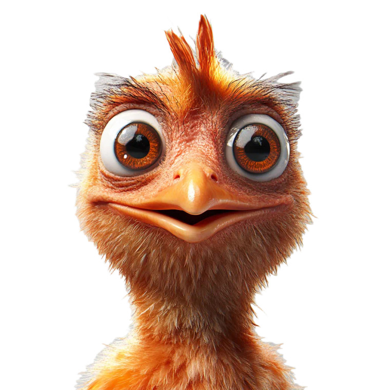 Intellectual Smiling Chicken Vinyl Car Decal Sticker – Waterproof & UV-Resistant 8"