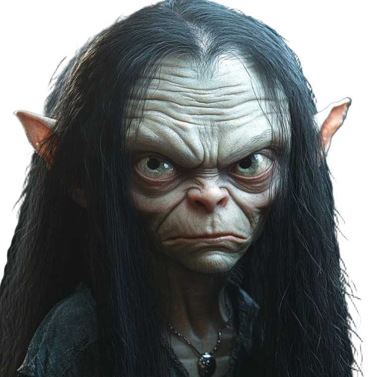 Elven Gollum Vinyl Car Decal Sticker – Waterproof & UV-Resistant 8"