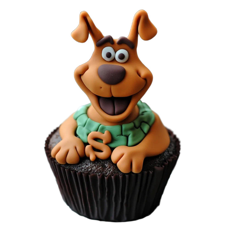 Scooby On Cupcake Vinyl Car Decal Sticker – Waterproof & UV-Resistant 8"