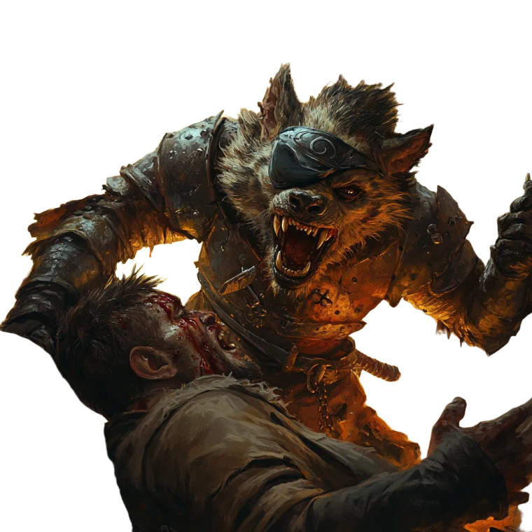 Evil Gnoll Warrior Vinyl Car Decal Sticker – Waterproof & UV-Resistant 8"