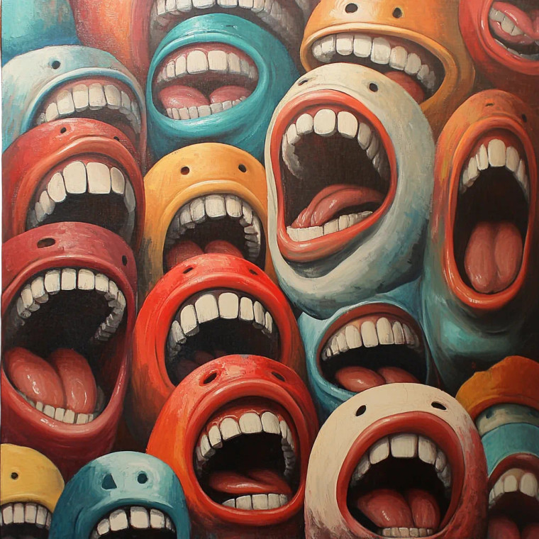 Talking Mouths Vinyl Car Decal Sticker – Waterproof & UV-Resistant 8"