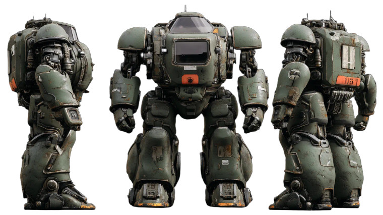 Futuristic Green Mecha Vinyl Car Decal Sticker – Waterproof & UV-Resistant 8"