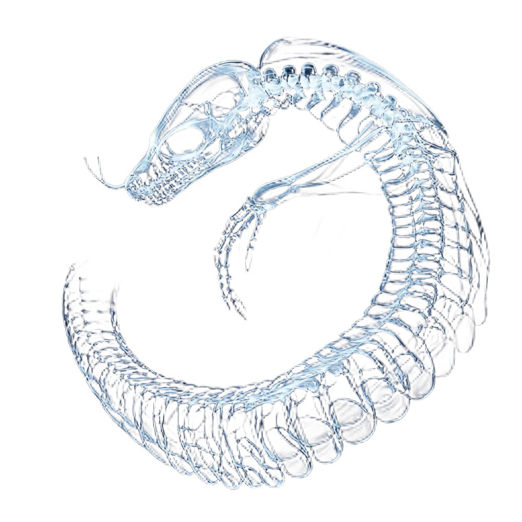 Skeleton Snake Vinyl Car Decal Sticker – Waterproof & UV-Resistant 8"