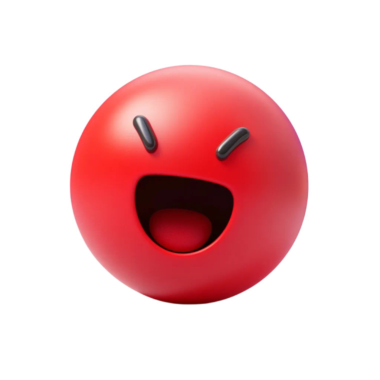 Red Memoji Icon Vinyl Car Decal Sticker – Waterproof & UV-Resistant 8"