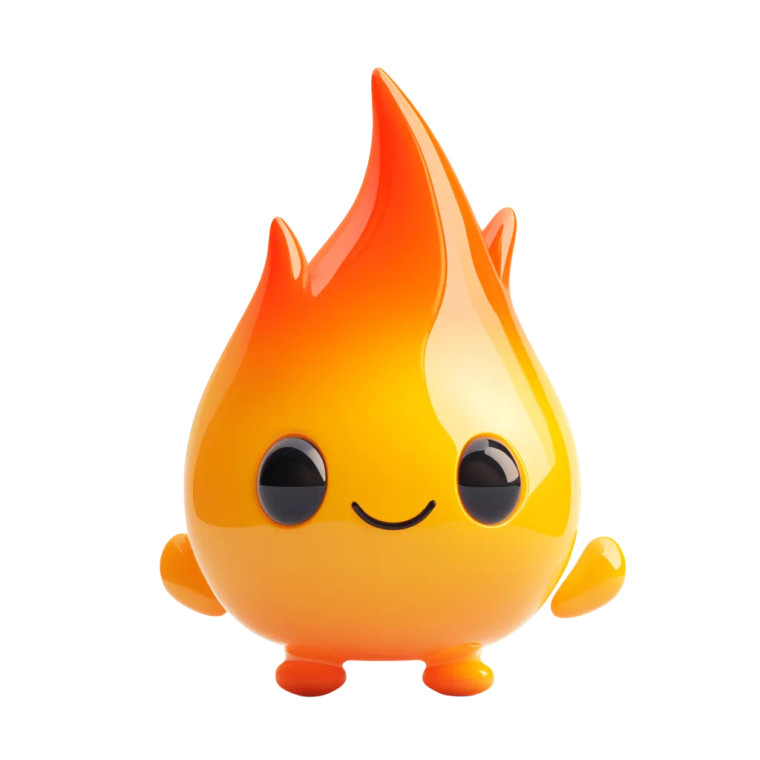 Flame Character Vinyl Car Decal Sticker – Waterproof & UV-Resistant 8"