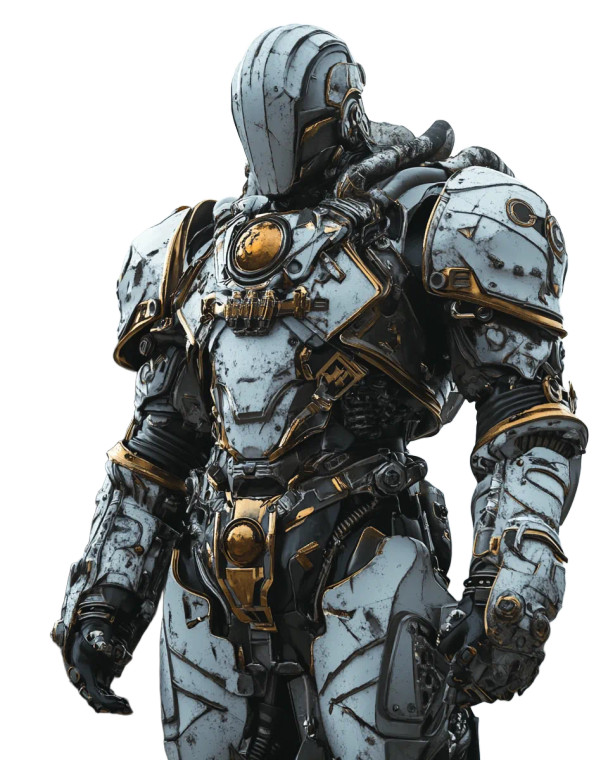 Powered Armor Vinyl Car Decal Sticker – Waterproof & UV-Resistant 8"