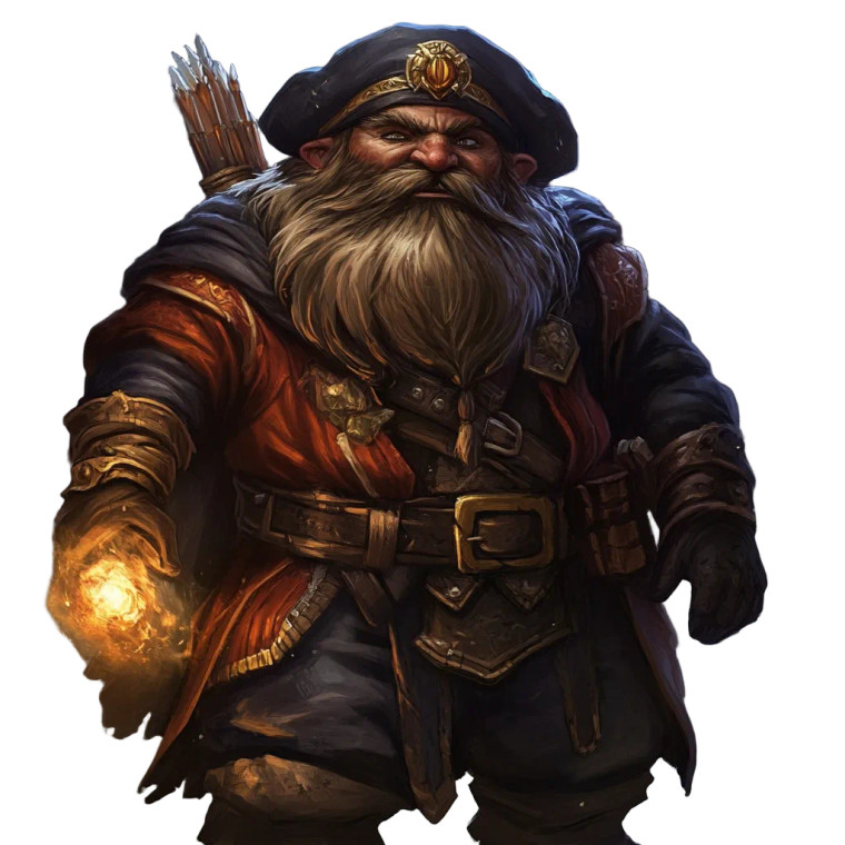 Battlemage Dwarf Vinyl Car Decal Sticker – Waterproof & UV-Resistant 8"