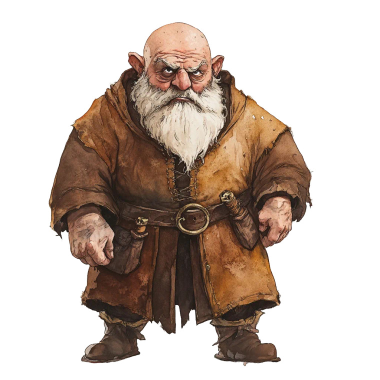 Grumpy Dwarf Cleric Vinyl Car Decal Sticker – Waterproof & UV-Resistant 8"