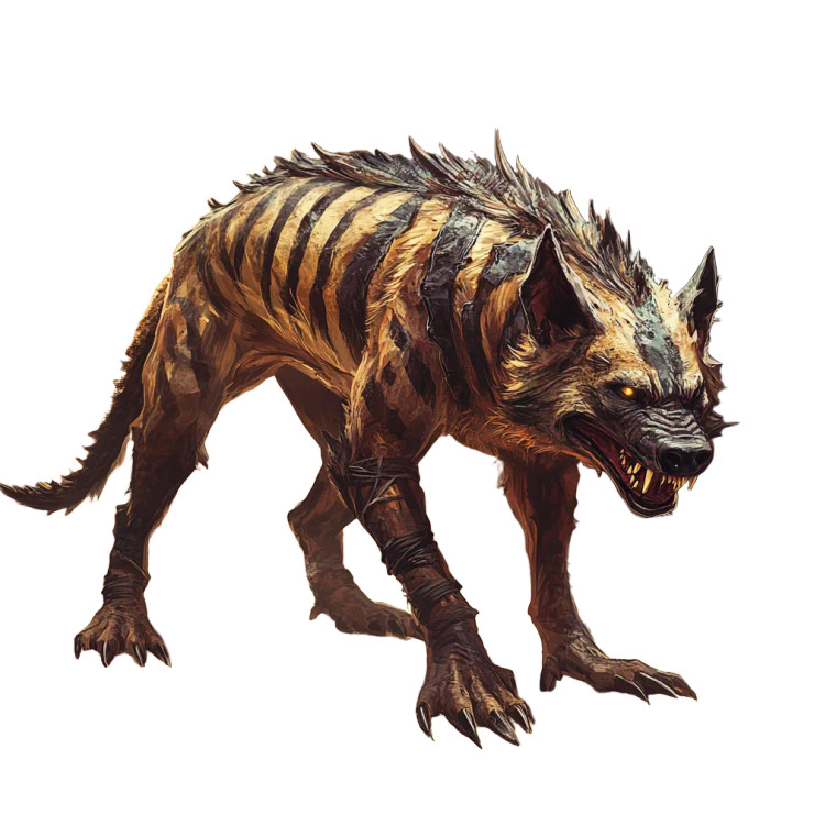 Corrupted Desert Hyena Vinyl Car Decal Sticker – Waterproof & UV-Resistant 8"