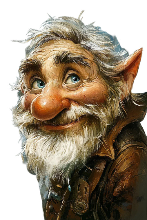 Warm Gnome Portrait Vinyl Car Decal Sticker – Waterproof & UV-Resistant 8"