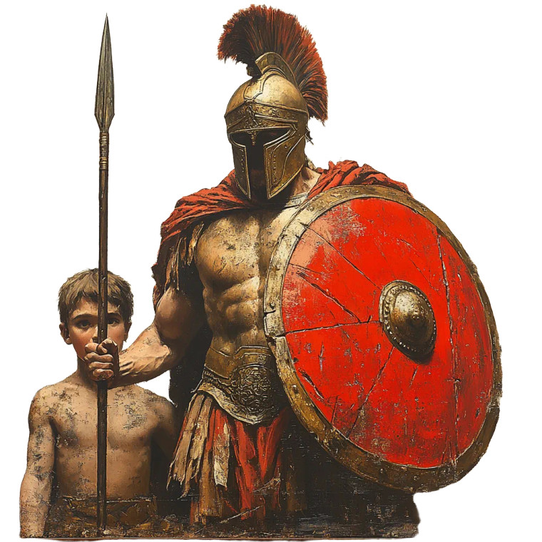 Spartan Hoplite Poster Vinyl Car Decal Sticker – Waterproof & UV-Resistant 8"
