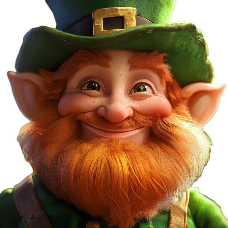 Happy Leprechaun Portrait Vinyl Car Decal Sticker – Waterproof & UV-Resistant 8"