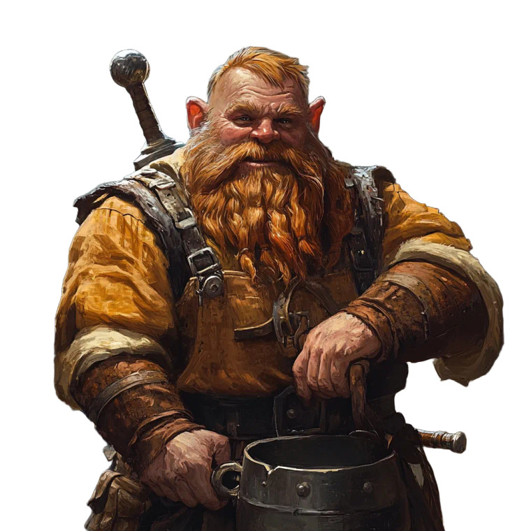 Dwarf Blacksmith V4 Vinyl Car Decal Sticker – Waterproof & UV-Resistant 8"