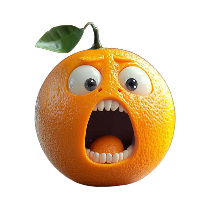 Scared Orange Vinyl Car Decal Sticker – Waterproof & UV-Resistant 8"