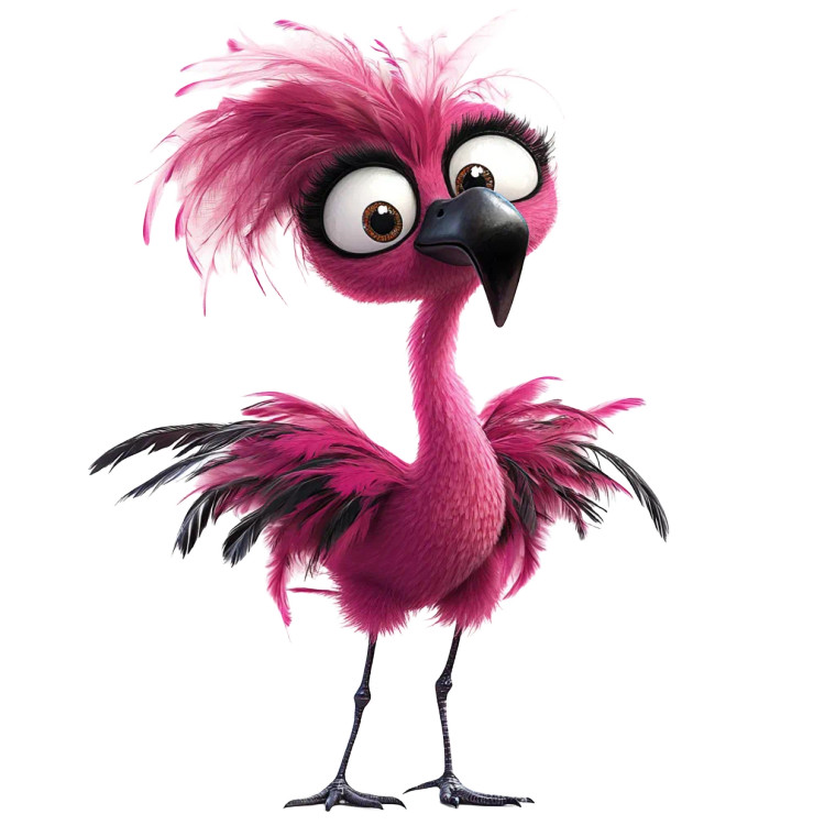 Whimsical Pink Flamingo Vinyl Car Decal Sticker – Waterproof & UV-Resistant 8"