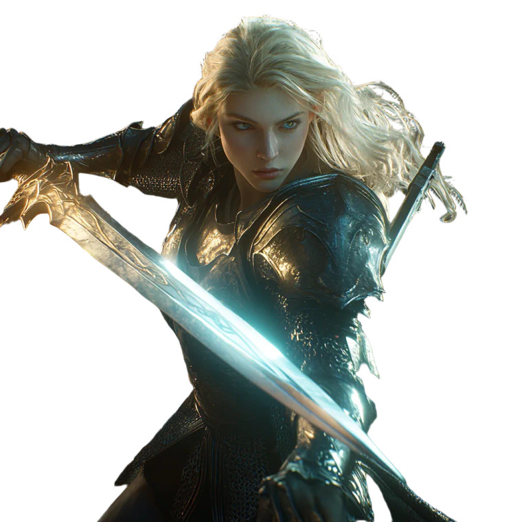 Elven Warrior V3 Vinyl Car Decal Sticker – Waterproof & UV-Resistant 8"