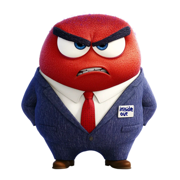 Anger Character V2 Vinyl Car Decal Sticker – Waterproof & UV-Resistant 8"