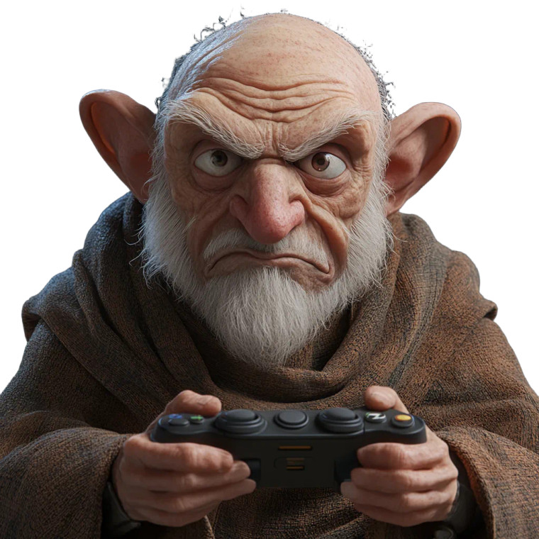 Old Wizard Gamer Vinyl Car Decal Sticker – Waterproof & UV-Resistant 8"