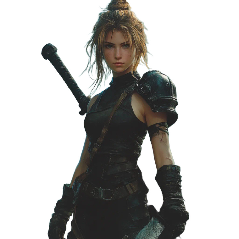 Fantasy Heroine Vinyl Car Decal Sticker – Waterproof & UV-Resistant 8"