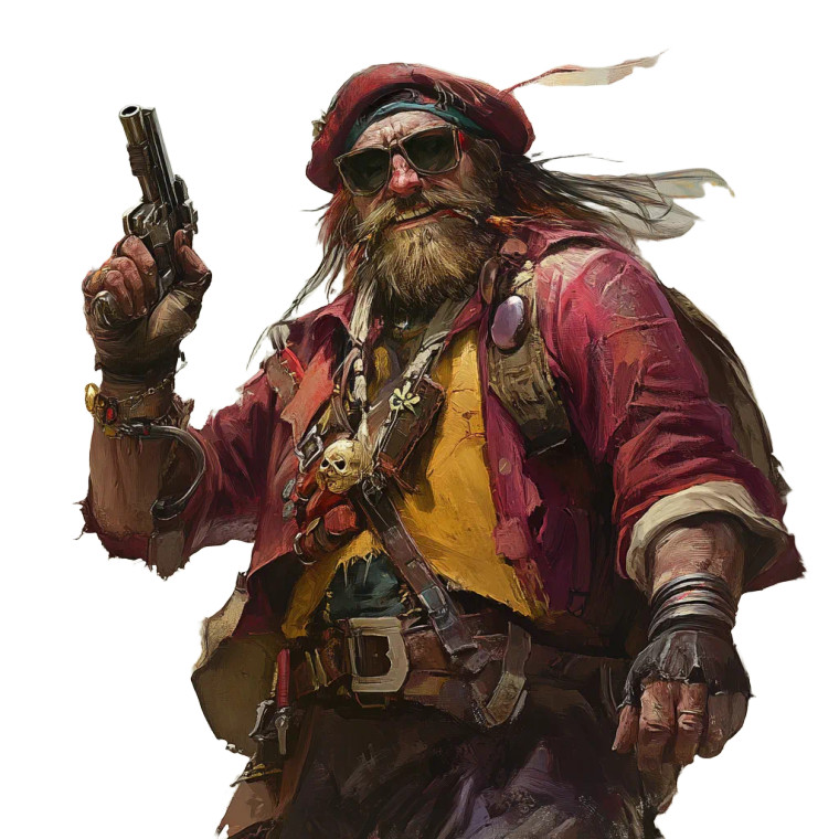 Fantasy Mercenary Vinyl Car Decal Sticker – Waterproof & UV-Resistant 8"