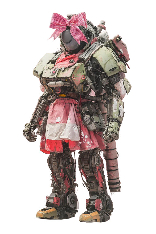 Combat Cyborg Girl V2 Vinyl Car Decal Sticker – Waterproof & UV-Resistant 8"