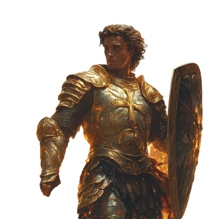 Saint Michael Painting V4 Vinyl Car Decal Sticker – Waterproof & UV-Resistant 8"