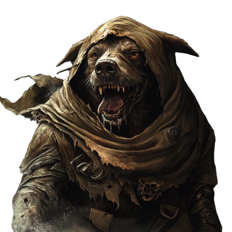 Scary D&D Dog Vinyl Car Decal Sticker – Waterproof & UV-Resistant 8"