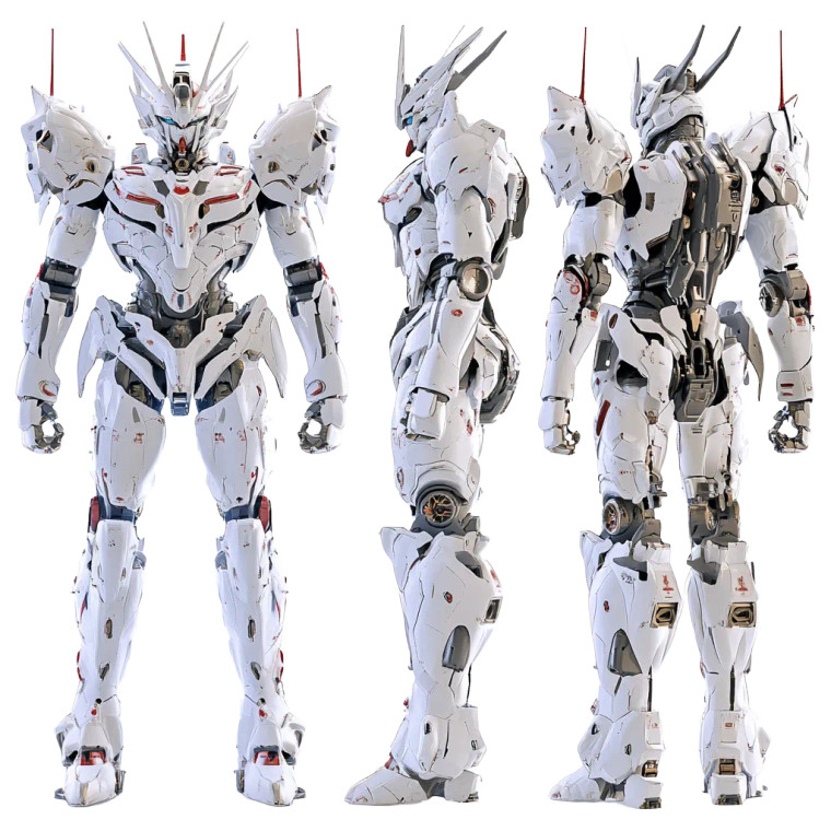 Gundam-Like Armor Vinyl Car Decal Sticker – Waterproof & UV-Resistant 8"