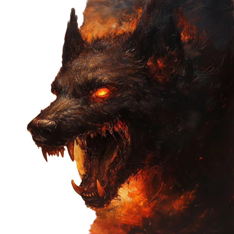 Hell Hound V4 Vinyl Car Decal Sticker – Waterproof & UV-Resistant 8"